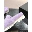 Chanel Resin CC Logo Shearling Platform Mules Purple 2024
