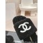 Chanel Resin CC Logo Shearling Platform Mules Black 2024