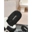 Chanel CC Logo Shearling Fur Mules Black/White 2024