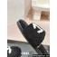 Chanel CC Logo Shearling Fur Mules Black/White 2024