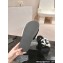 Chanel CC Logo Shearling Fur Mules Black/White 2024