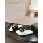 Chanel CC Logo Shearling Fur Mules White/Black 2024