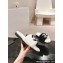 Chanel CC Logo Shearling Fur Mules White/Black 2024
