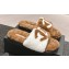 Chanel CC Logo Shearling Fur Mules Brown/White 2024
