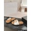 Chanel CC Logo Shearling Fur Mules Brown/White 2024