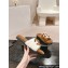 Chanel CC Logo Shearling Fur Mules Brown/White 2024
