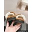Chanel CC Logo Shearling Fur Mules Brown/White 2024
