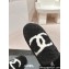 Chanel CC Logo Shearling Fur Moccasins Black 2024