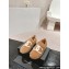 Chanel CC Logo Shearling Fur Moccasins Brown 2024