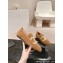 Chanel CC Logo Shearling Fur Moccasins Brown 2024