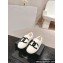 Chanel CC Logo Shearling Fur Moccasins White 2024