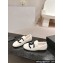 Chanel CC Logo Shearling Fur Moccasins White 2024