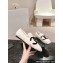 Chanel CC Logo Shearling Fur Moccasins White 2024