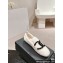 Chanel CC Logo Shearling Fur Moccasins White 2024