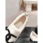 Chanel CC Logo Shearling Fur Moccasins White 2024