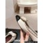 Chanel Chain Around and Bow Ballet Flats Leather/Patent White 2024