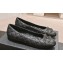 Chanel CC Logo Quilting Leather Ballet Flats Black 2024