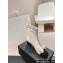 Chanel Chain Around and Bow Ankle Boots Leather/Patent White 2024
