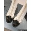 Chanel Chain Around and Bow Ankle Boots Leather/Patent White 2024