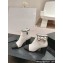 Chanel Chain Around and Bow Ankle Boots Leather/Grosgrain White 2024