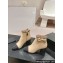 Chanel Chain Around and Bow Ankle Boots Leather/Grosgrain Beige 2024