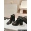 Chanel Chain Around and Bow Ankle Boots Leather/Grosgrain Black 2024