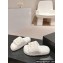Chanel Gold Pearl CC Logo Shearling Platform Mules White 2024