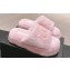 Chanel Gold Pearl CC Logo Shearling Platform Mules Pink 2024