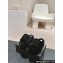 Chanel Gold Pearl CC Logo Shearling Platform Mules Black 2024