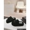 Chanel Gold Pearl CC Logo Shearling Platform Mules Black 2024