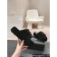 Chanel Gold Pearl CC Logo Shearling Platform Mules Black 2024