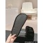 Chanel Gold Pearl CC Logo Shearling Platform Mules Black 2024