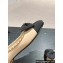 Chanel Chain Around and Bow Ballet Flats Leather/Grosgrain Beige 2024