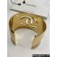 Chanel Metal & Resin Cuff Bracelet ABD663 Gold & Black 2024