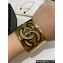 Chanel Metal & Resin Cuff Bracelet ABD663 Gold & Black 2024