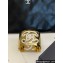 Chanel Metal & Resin Cuff Bracelet ABD663 Gold & White 2024