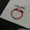 Celine Triomphe Beach Bracelet Red in Acrylic and Brass with Rhodium Finish 2024