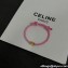 Celine Triomphe Beach Bracelet Pink in Acrylic and Brass with Rhodium Finish 2024
