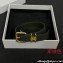 Celine Les Cuirs Celine Double Bracelet Dark Olive in Calfskin and Brass with Gold Finish 2024