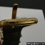 Celine Les Cuirs Celine Double Bracelet Dark Olive in Calfskin and Brass with Gold Finish 2024