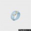 Celine Les Cuirs Celine Double Bracelet Pale Blue in Calfskin and Brass with Gold Finish 2024