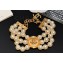 Chanel Metal, Glass Pearls & Resin Bracelet ABD703 Gold & Pearly White 2024