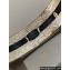 Chanel Metal, Calfskin & Resin Cuff Bracelet ABE039 Gold, Black & Blue 2024