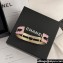 Chanel Metal, Calfskin & Resin Cuff Bracelet ABE039 Gold, Black & Pink 2024