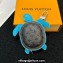 Louis Vuitton LV Turtle Pouch Bag Charm M01471 Turquoise/Black 2024