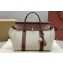 Loro Piana Loom bag L32 in Cotton, Linen Natural/caramel Sugar (B4AU)