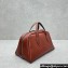 Celine Leather Bowling Bag Brown