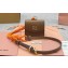 Miu Miu Leather, cord, and metal trick with mini-pouch bag 5TL515 Cognac/Orange 2024