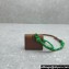 Miu Miu Leather, cord, and metal trick with mini-pouch bag 5TL515 Cognac/Green 2024
