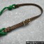 Miu Miu Leather, cord, and metal trick with mini-pouch bag 5TL515 Cognac/Green 2024